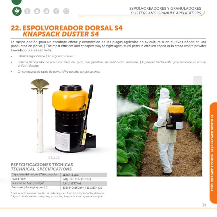 Espolvoreador Dorsal S4